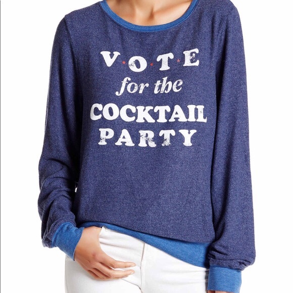 Wildfox Sweaters - Wildfox Vote for The Cocktail Party Sweatshirt